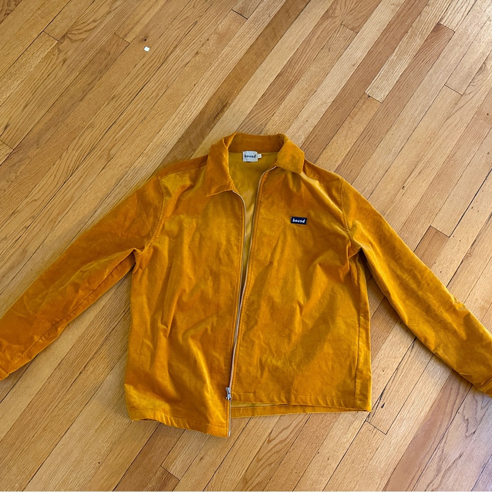 Mustard Corduroy Zip Overshirt, Large